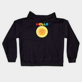 Rainbow Hello Sun Kids Hoodie